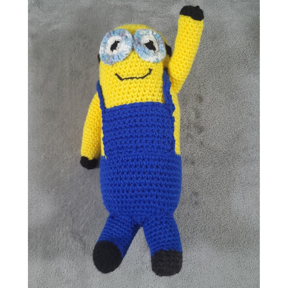 Handmade Crochet Minion Plush Toy Despicable Me Amigurumi‎ Doll Stuffed Gift